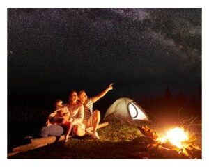 Stargazing while camping