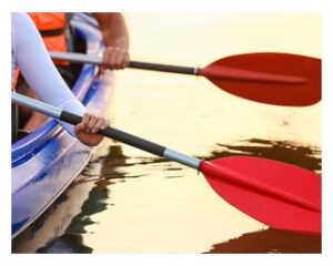 Canoeing in the lake