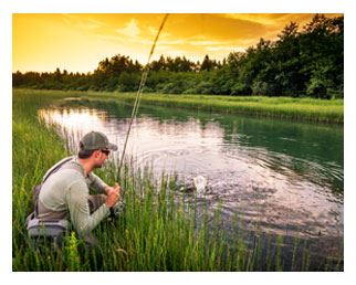 Premium Photo  Fishing rod on a bridge on pond background